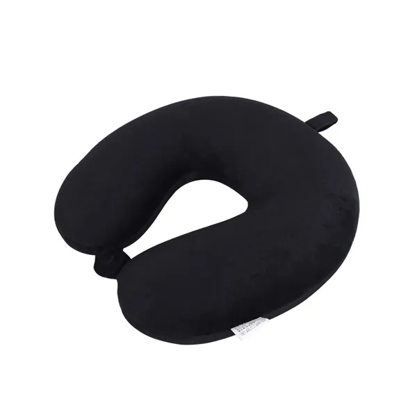 U-shaped travel neck support pillow made of microbeads with full color... from ASI 37218 Athena Promo (tm)