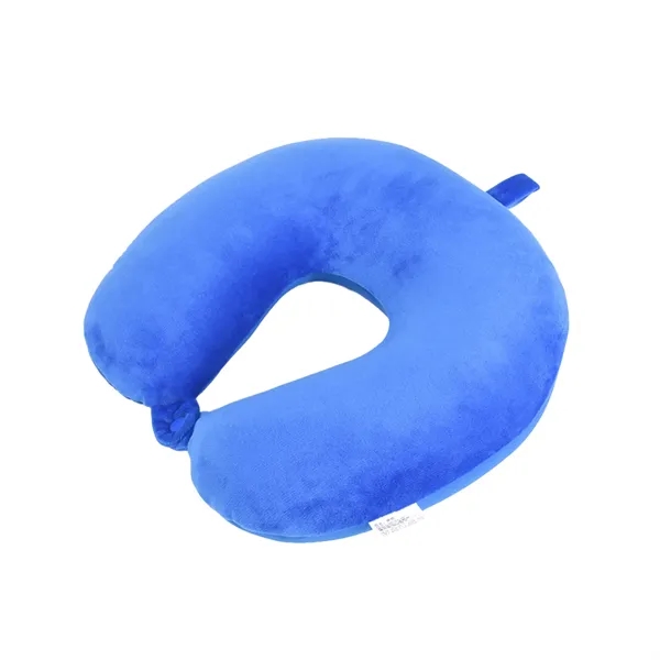 U-shaped travel neck support pillow made of microbeads with full color... from ASI 37218 Athena Promo (tm)
