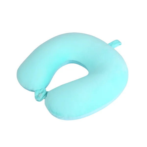 U-shaped travel neck support pillow made of microbeads with full color... from ASI 37218 Athena Promo (tm)