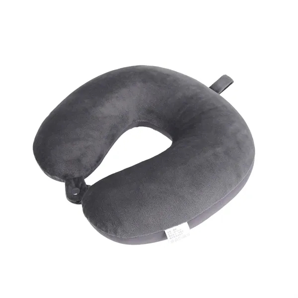 U-shaped travel neck support pillow made of microbeads with full color... from ASI 37218 Athena Promo (tm)