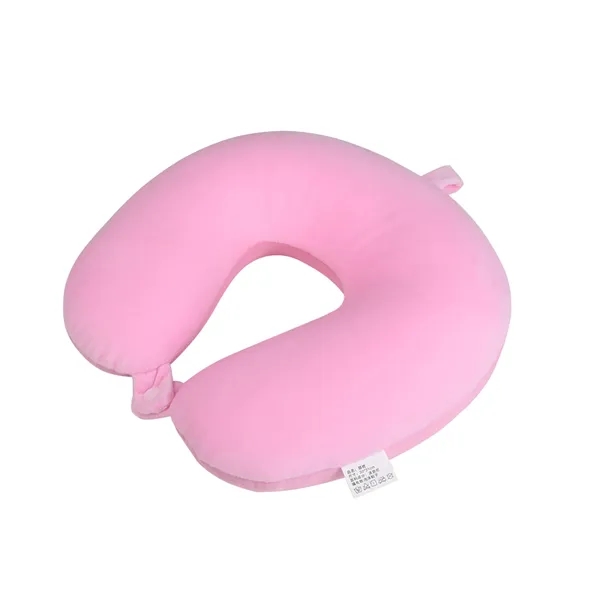 U-shaped travel neck support pillow made of microbeads with full color... from ASI 37218 Athena Promo (tm)