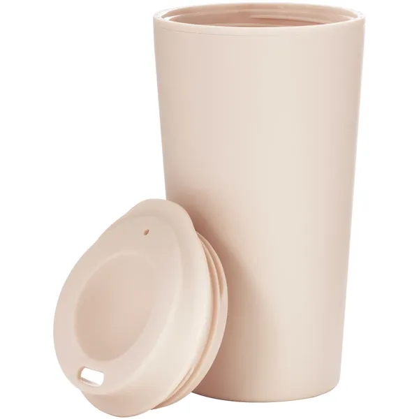 16 oz double wall plastic tumbler with threaded sip lid and... from ASI 51197 ETS Express, LLC