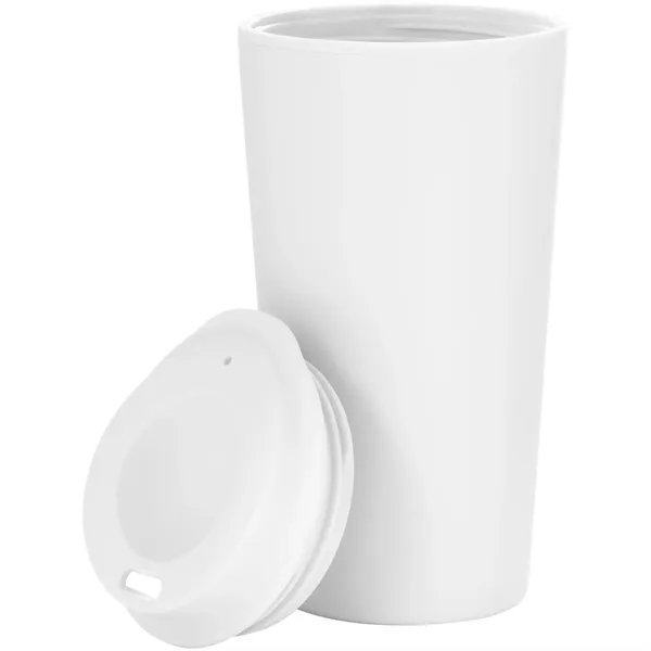 16 oz double wall plastic tumbler with threaded sip lid and... from ASI 51197 ETS Express, LLC