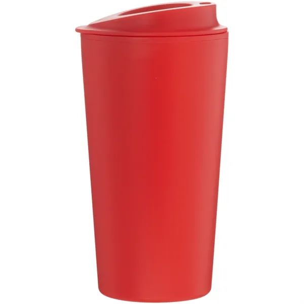 16 oz double wall plastic tumbler with threaded sip lid and... from ASI 51197 ETS Express, LLC