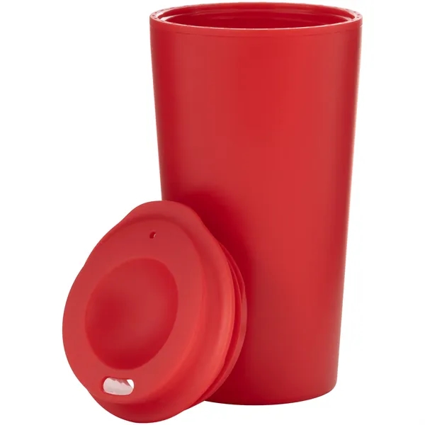 16 oz double wall plastic tumbler with threaded sip lid and... from ASI 51197 ETS Express, LLC
