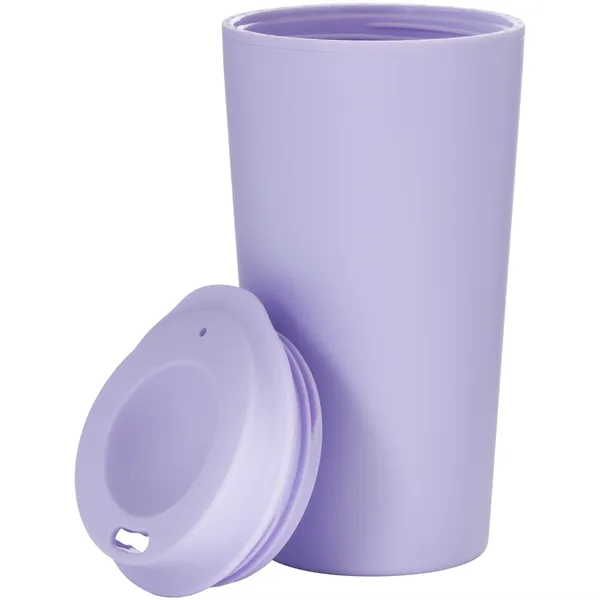16 oz double wall plastic tumbler with threaded sip lid and... from ASI 51197 ETS Express, LLC