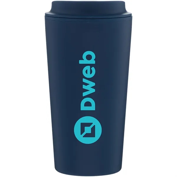 16 oz double wall plastic tumbler with threaded sip lid and... from ASI 51197 ETS Express, LLC