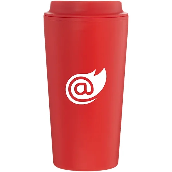 16 oz double wall plastic tumbler with threaded sip lid and... from ASI 51197 ETS Express, LLC