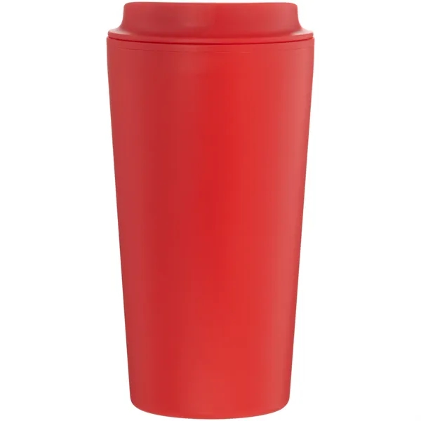16 oz double wall plastic tumbler with threaded sip lid and... from ASI 51197 ETS Express, LLC