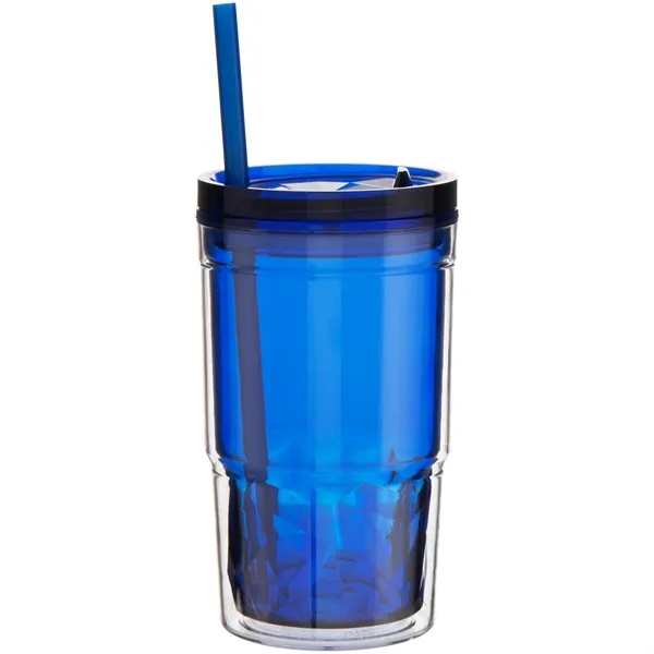 16 oz double wall acrylic tumbler with tinted inner wall, slider... from ASI 51197 ETS Express, LLC