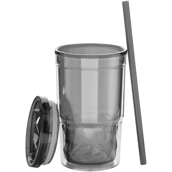 16 oz double wall acrylic tumbler with tinted inner wall, slider... from ASI 51197 ETS Express, LLC