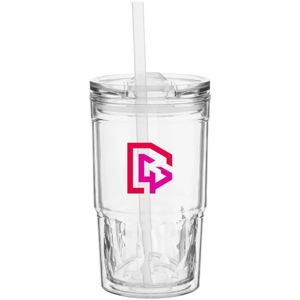 16 oz double wall acrylic tumbler with tinted inner wall, slider... from ASI 51197 ETS Express, LLC