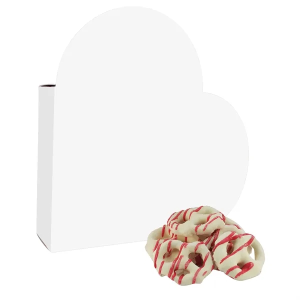 This charming custom box is filled with Yogurt Pretzels w/ Red... from ASI 71685 Midnite Snax®