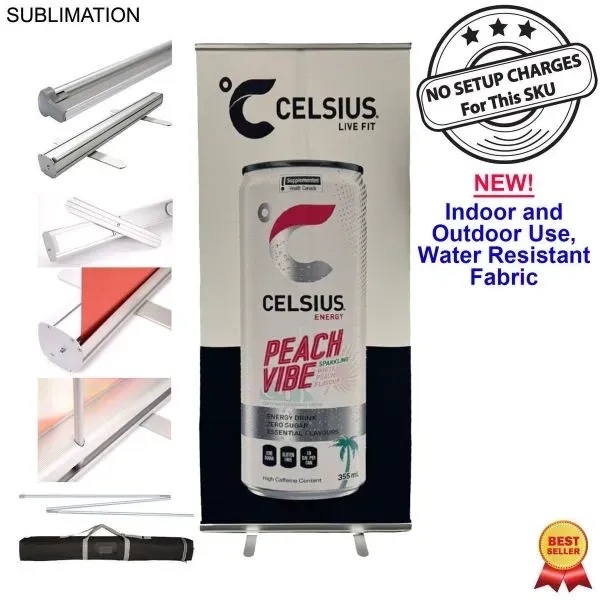 Heavy Fabric Premium Retractable Pull Up Banner... from ASI 53509 FIEL-Fairdeal Import & Export