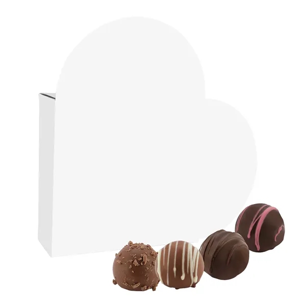 This charming custom box is filled with 4 Piece Decadent Truffles... from ASI 71685 Midnite Snax®
