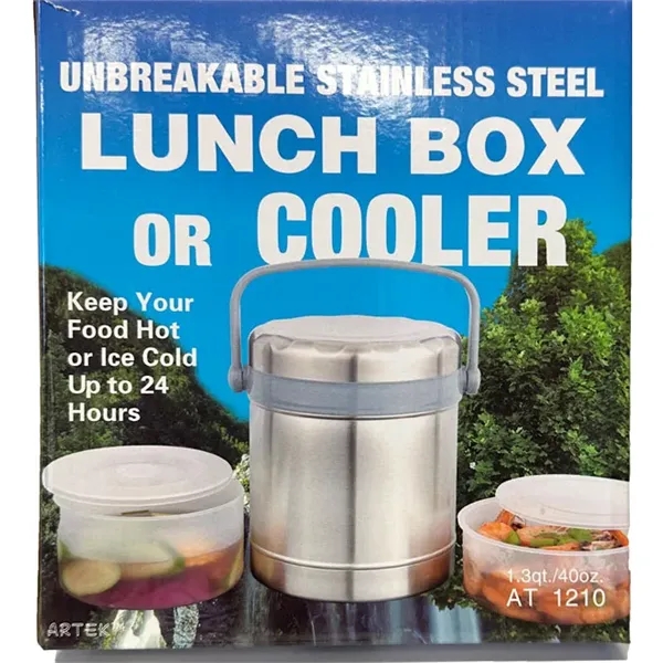 40 Oz Thermal lunch box with 2 bowls.... from ASI 36988 Artek USA Inc / Artek™
