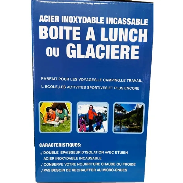 Stainless steel thermal lunch box with 3 bowls, 74 oz.... from ASI 36988 Artek USA Inc / Artek™