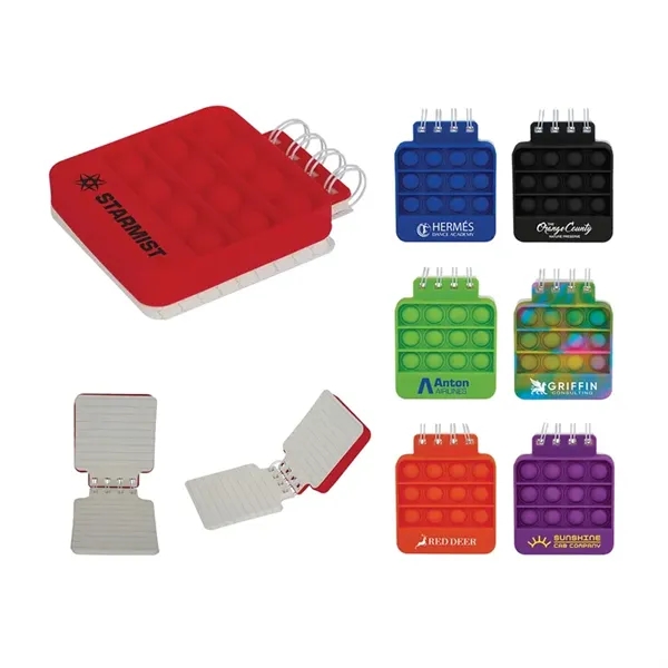 Dimple Silicone Push Pop Notebook... from ASI 67866 Logomark/Valumark