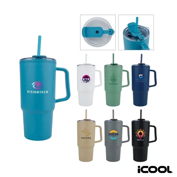 iCOOL® Ouray 30 oz. Double Wall Polypropylene Travel Tumbler... from ASI 67866 Logomark/Valumark