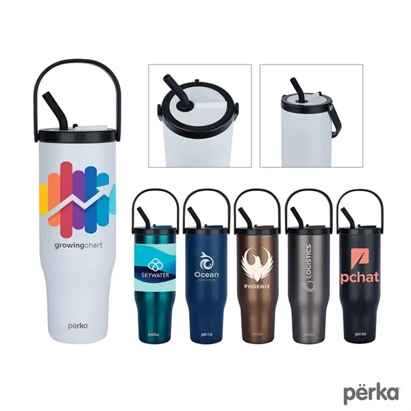 Perka® Reginald 30oz. Recycled Vacuum Insulated Travel Tu...... from ASI 67866 Logomark/Valumark