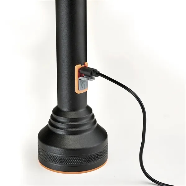 A lightweight, rechargeable 7.25" long aluminum body flashlight. Featuring safety orange... from ASI 46170 Compass Industries Inc