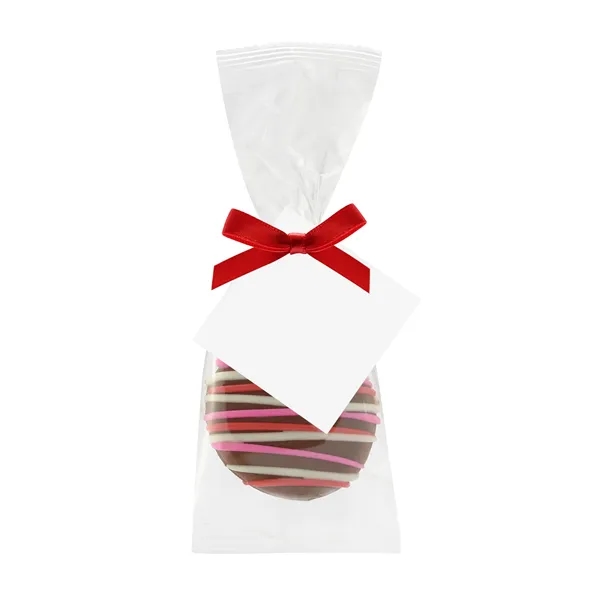 Sweetheart Favor bag filled with chocolate covered Oreo® cookies topped with... from ASI 71685 Midnite Snax®