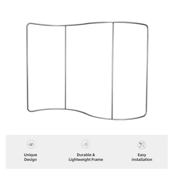 S-Shape Display 112'w x 89"h aluminum frame, full color imprint on... from ASI 49891 Discount Marketing Products / DMP