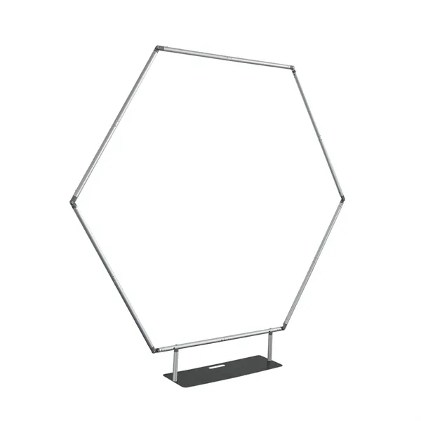 Hex Shape Display 72'w x 63"h aluminum frame, full color imprint... from ASI 49891 Discount Marketing Products / DMP
