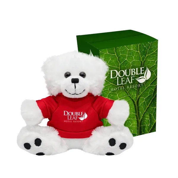 6" plush big paw bear with imprinted shirt and gift box... from ASI 61125 Hit Promotional Products / Hit®