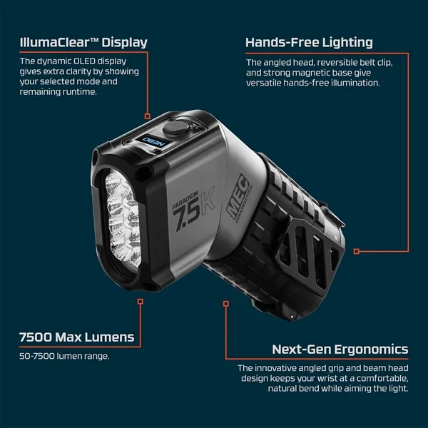 This rugged, rechargeable light features a 7,500 lumen turbo, up 100... from ASI 46170 Compass Industries Inc