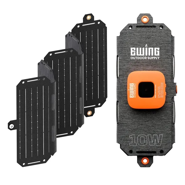 This foldable solar panel provides up to 7.5 watts to its... from ASI 46170 Compass Industries Inc