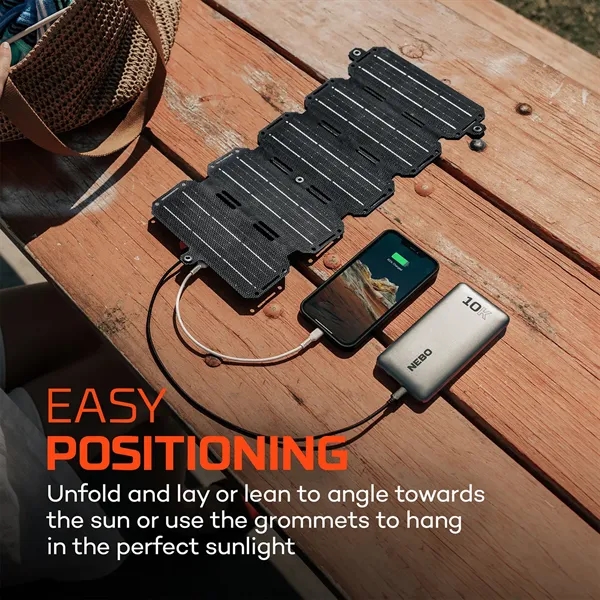 This foldable solar panel provides up to 7.5 watts to its... from ASI 46170 Compass Industries Inc