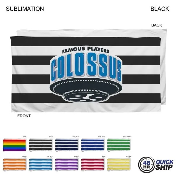 Cabana Stripe Sublimated Beach Towel 30X60... from ASI 53509 FIEL-Fairdeal Import & Export