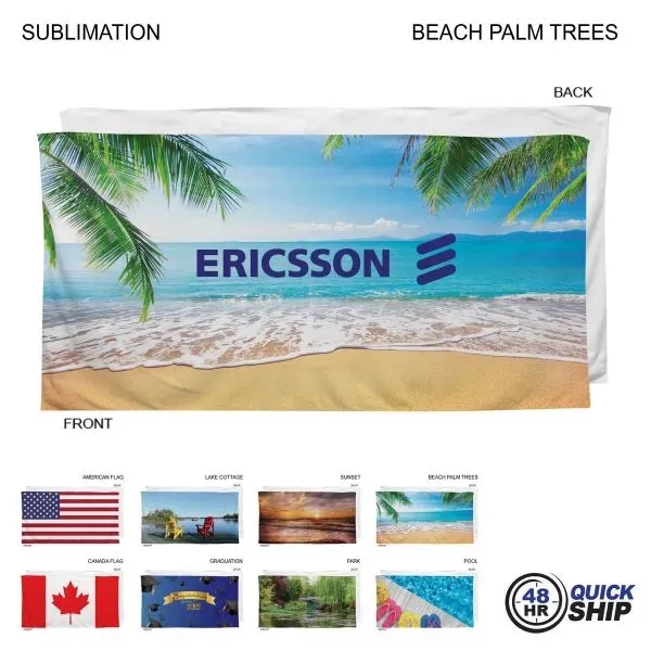 Stock Design Sublimated Beach Towel 30X60... from ASI 53509 FIEL-Fairdeal Import & Export