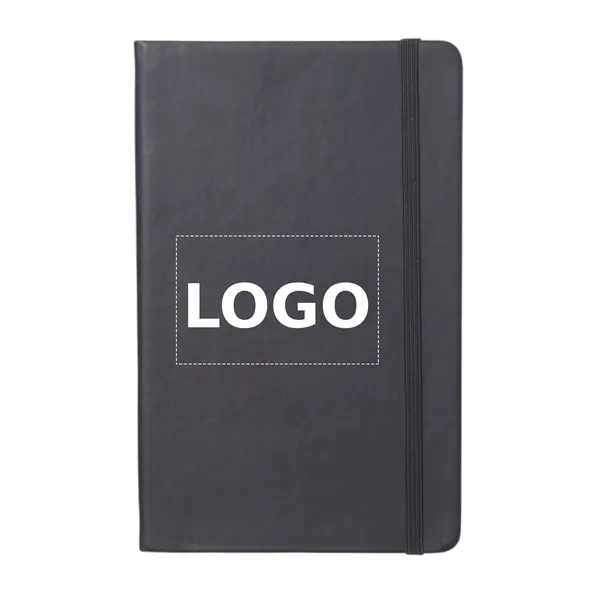 Shimmer hardcover journal with band plus 1 color silkscreen imprint on... from ASI 37218 Athena Promo (tm)