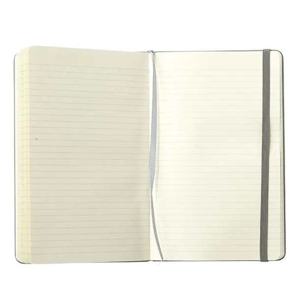 Shimmer hardcover journal with band plus 1 color silkscreen imprint on... from ASI 37218 Athena Promo (tm)