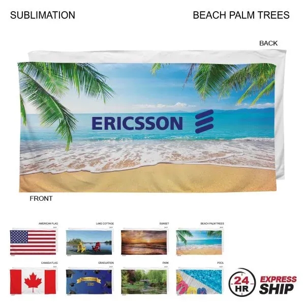 Stock Design, Velour Terry Beach Towel... from ASI 53509 FIEL-Fairdeal Import & Export