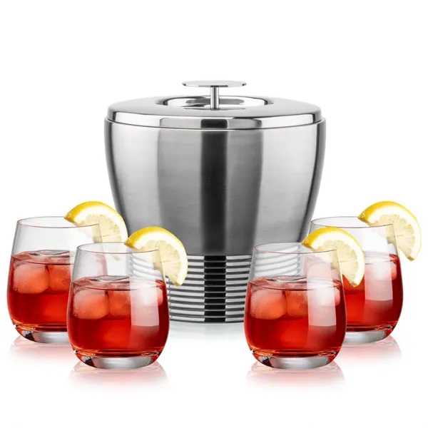 The Genoa Ice Bucket & On-the-Rocks Set is designed for effortless... from ASI 84592 St Regis Group