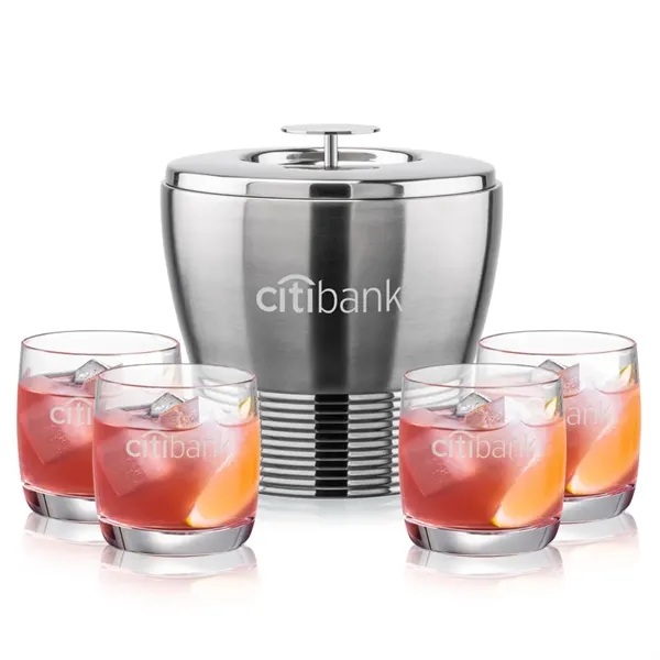 The Genoa Ice Bucket & On-the-Rocks Set is designed for effortless... from ASI 84592 St Regis Group