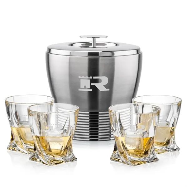 The Genoa Ice Bucket & On-the-Rocks Set is designed for effortless... from ASI 84592 St Regis Group