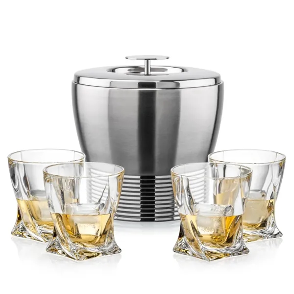 The Genoa Ice Bucket & On-the-Rocks Set is designed for effortless... from ASI 84592 St Regis Group
