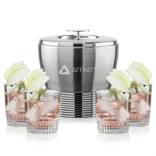 The Genoa Ice Bucket & On-the-Rocks Set is designed for effortless... from ASI 84592 St Regis Group
