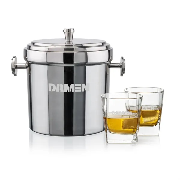 The Milano Ice Bucket & On-the-Rocks Glasses Set delivers a clean,... from ASI 84592 St Regis Group