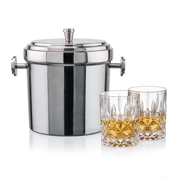 The Milano Ice Bucket & On-the-Rocks Glasses Set delivers a clean,... from ASI 84592 St Regis Group