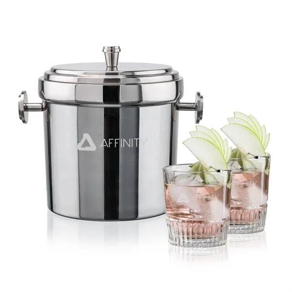 The Milano Ice Bucket & On-the-Rocks Glasses Set delivers a clean,... from ASI 84592 St Regis Group