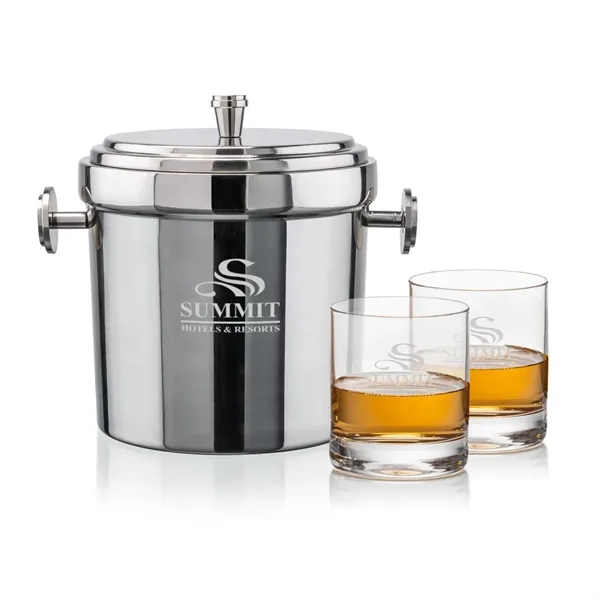 The Milano Ice Bucket & On-the-Rocks Glasses Set delivers a clean,... from ASI 84592 St Regis Group