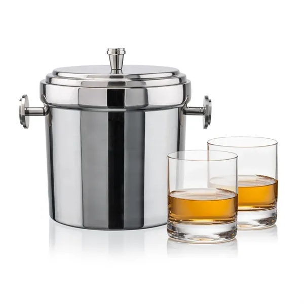 The Milano Ice Bucket & On-the-Rocks Glasses Set delivers a clean,... from ASI 84592 St Regis Group