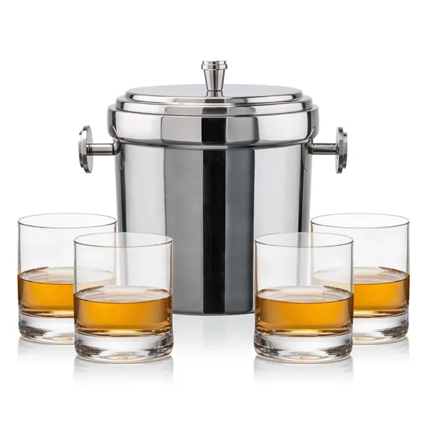 The Milano Ice Bucket & On-the-Rocks Glasses Set delivers a clean,... from ASI 84592 St Regis Group