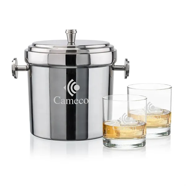 The Milano Ice Bucket & On-the-Rocks Glasses Set delivers a clean,... from ASI 84592 St Regis Group