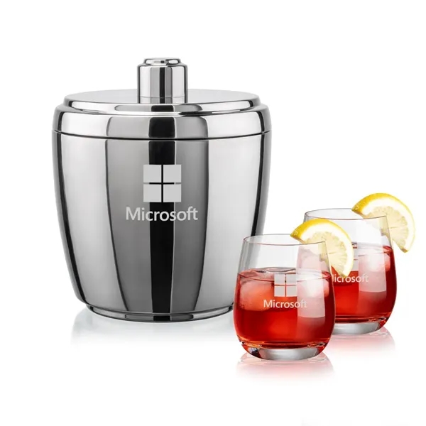 The Pescara Ice Bucket & On-the-Rocks Set combines modern style with... from ASI 84592 St Regis Group